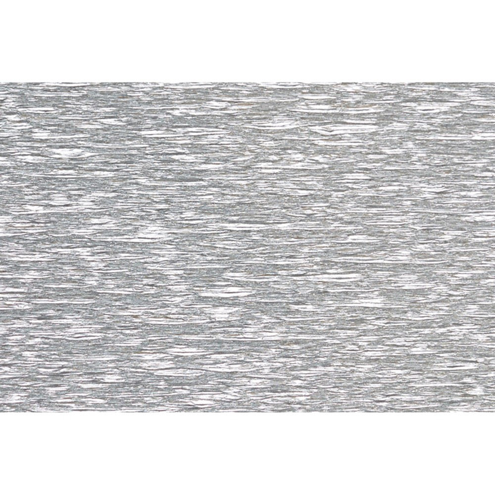 Extra Fine Crepe Paper, Metallic Silver, 19.6 x 78.7" - PACPLG11001 | Dixon Ticonderoga Co - Pacon | Tissue Paper"