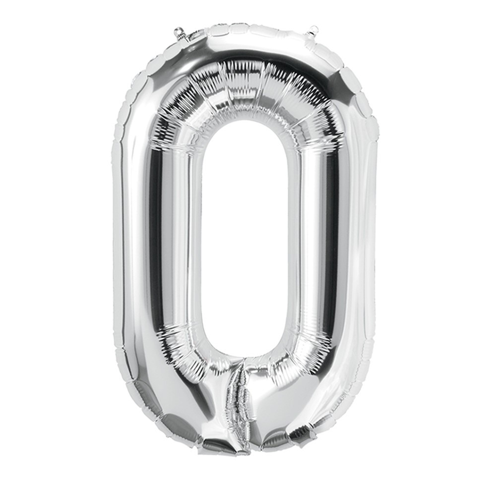PBN59081 - 16In Foil Balloon Silver Number 0 in Accessories