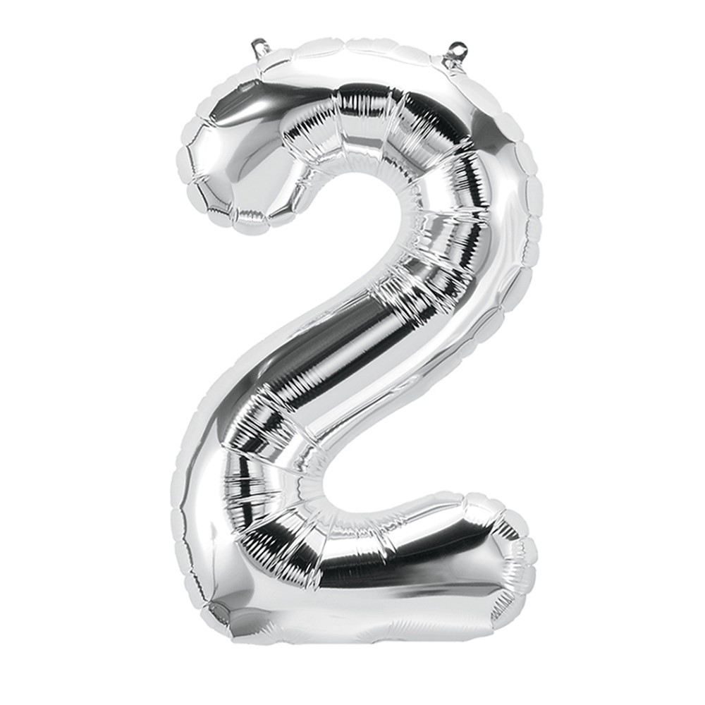 PBN59085 - 16In Foil Balloon Silver Number 2 in Accessories
