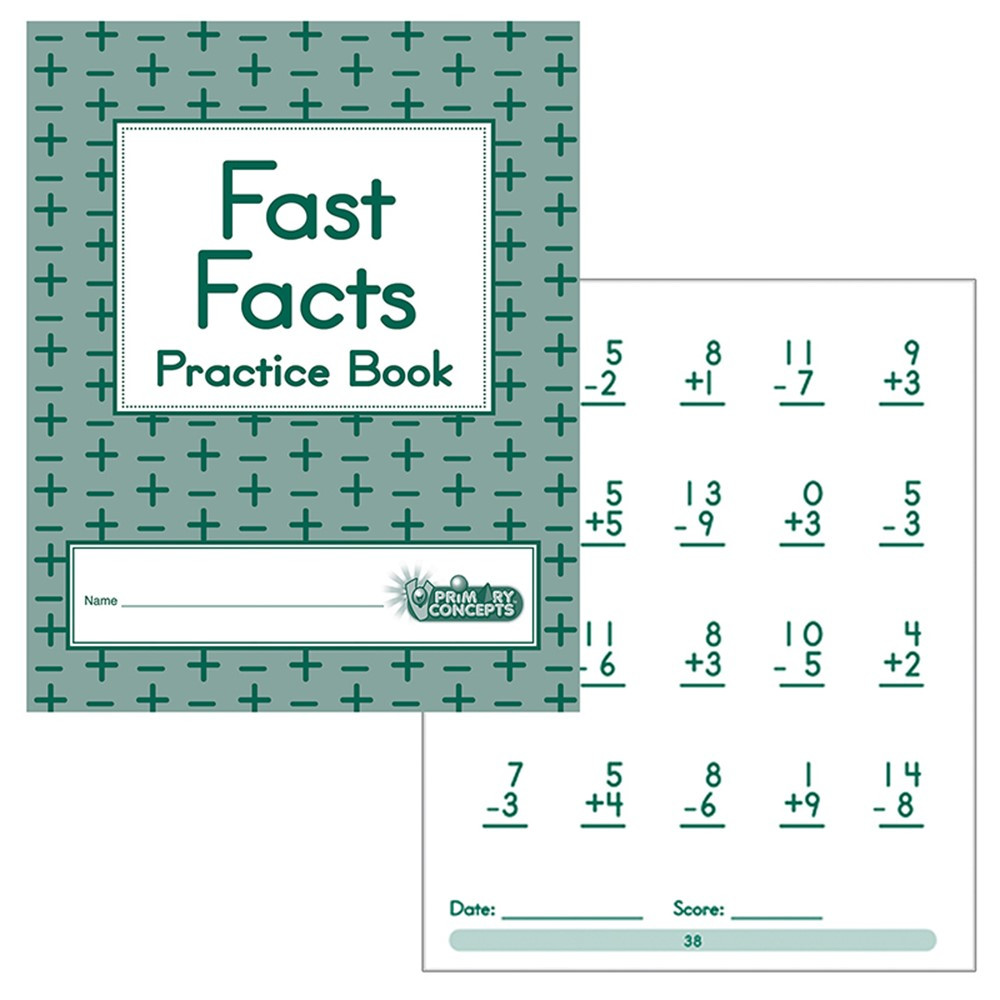 Fast Facts Practice Books, Pack of 20 - PC-4591 | Primary Concepts Inc | Addition & Subtraction