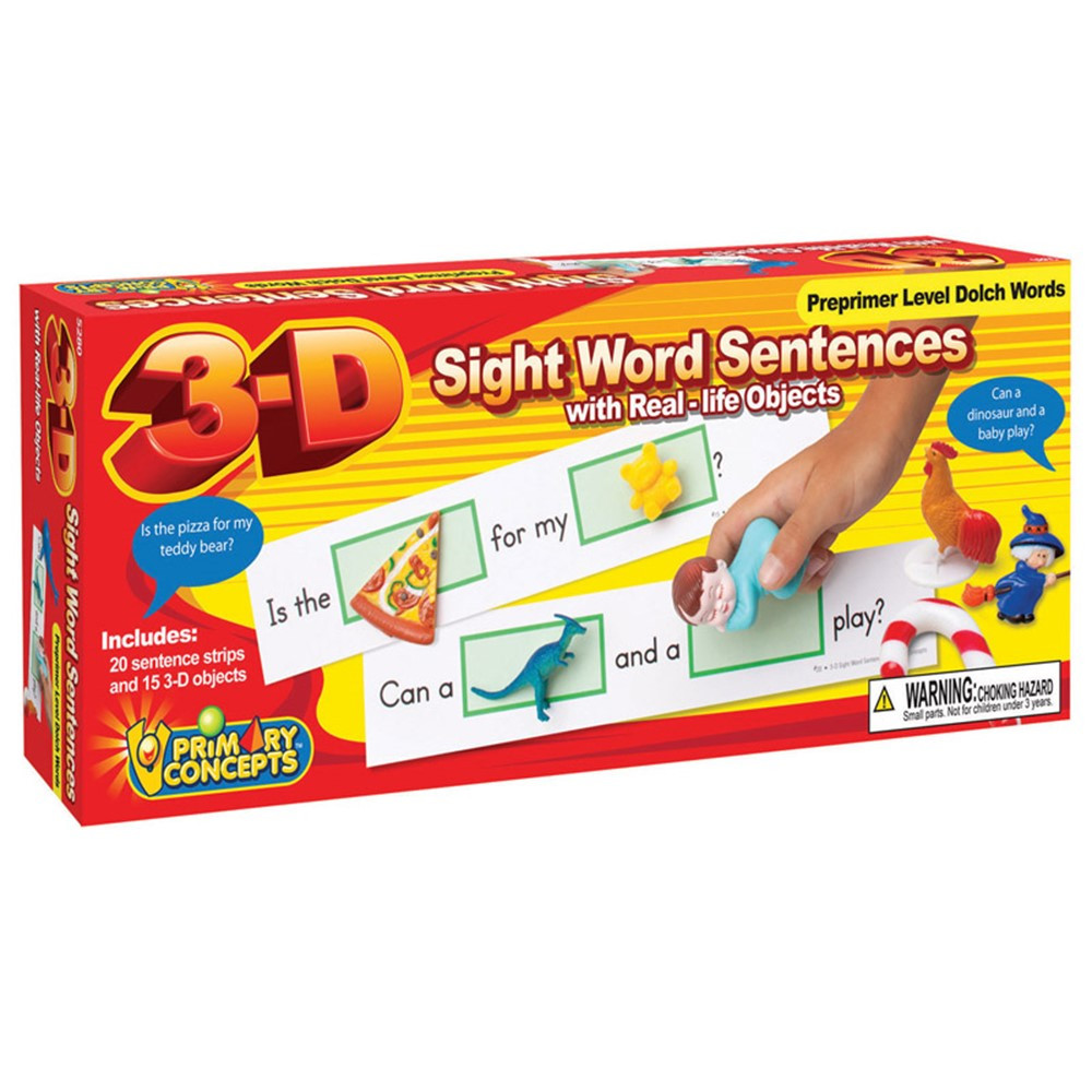 PC-5280 - 3-D Sight Word Sentences Preprimer Level Dolch Words in Sight Words