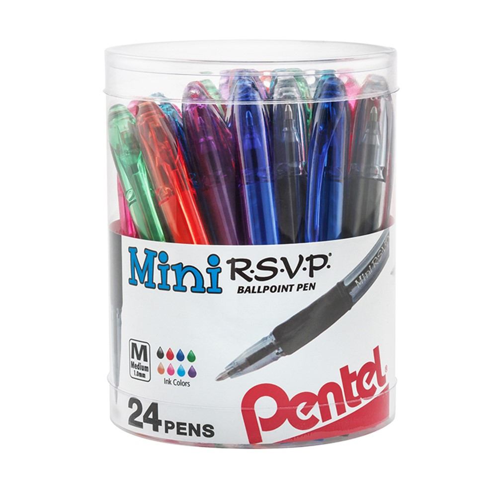 PENBK91MN24M - 24Pk Rsvp Mini Ballpoint Pens Pentel in Pens