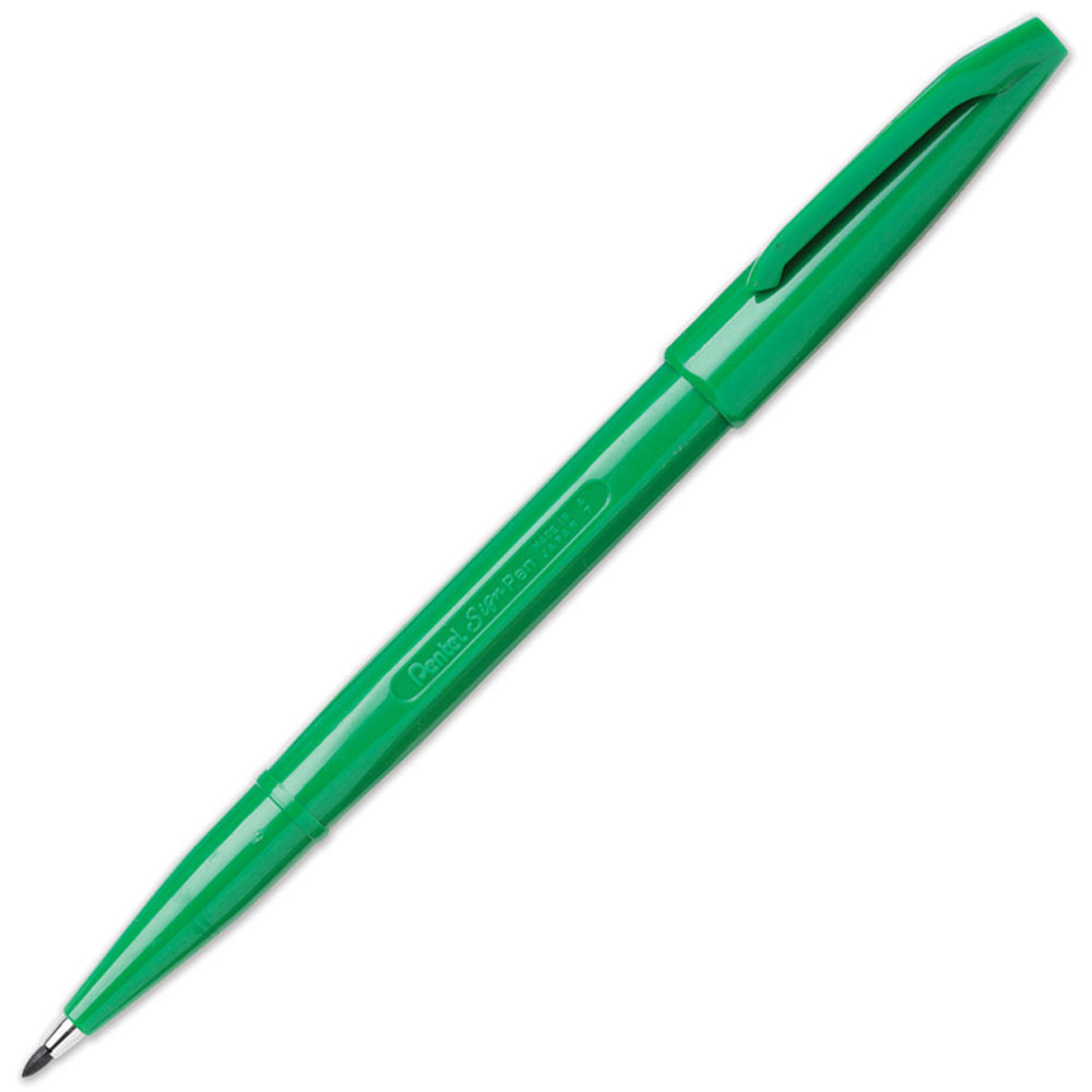 PENS520D - Pentel Sign Pen Green in Pens