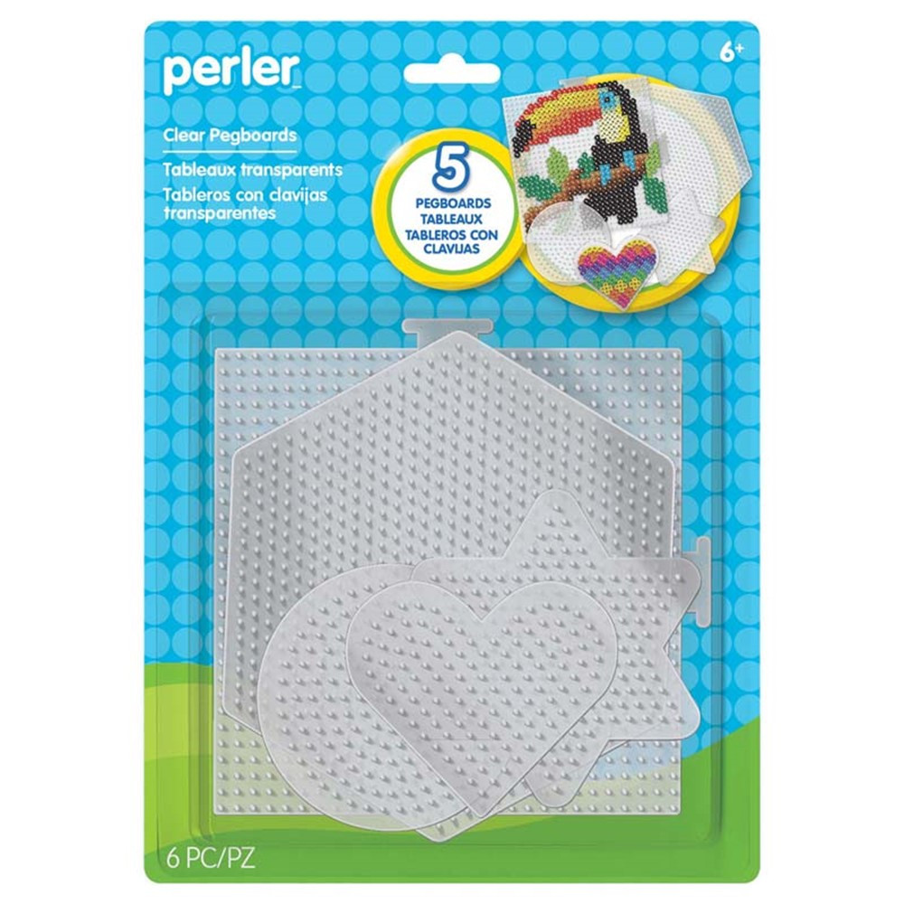 Small & Large Basic Shapes Clear Pegboards, Pack of 5 - PER22750 | Simplicity Creative Corp | Art & Craft Kits