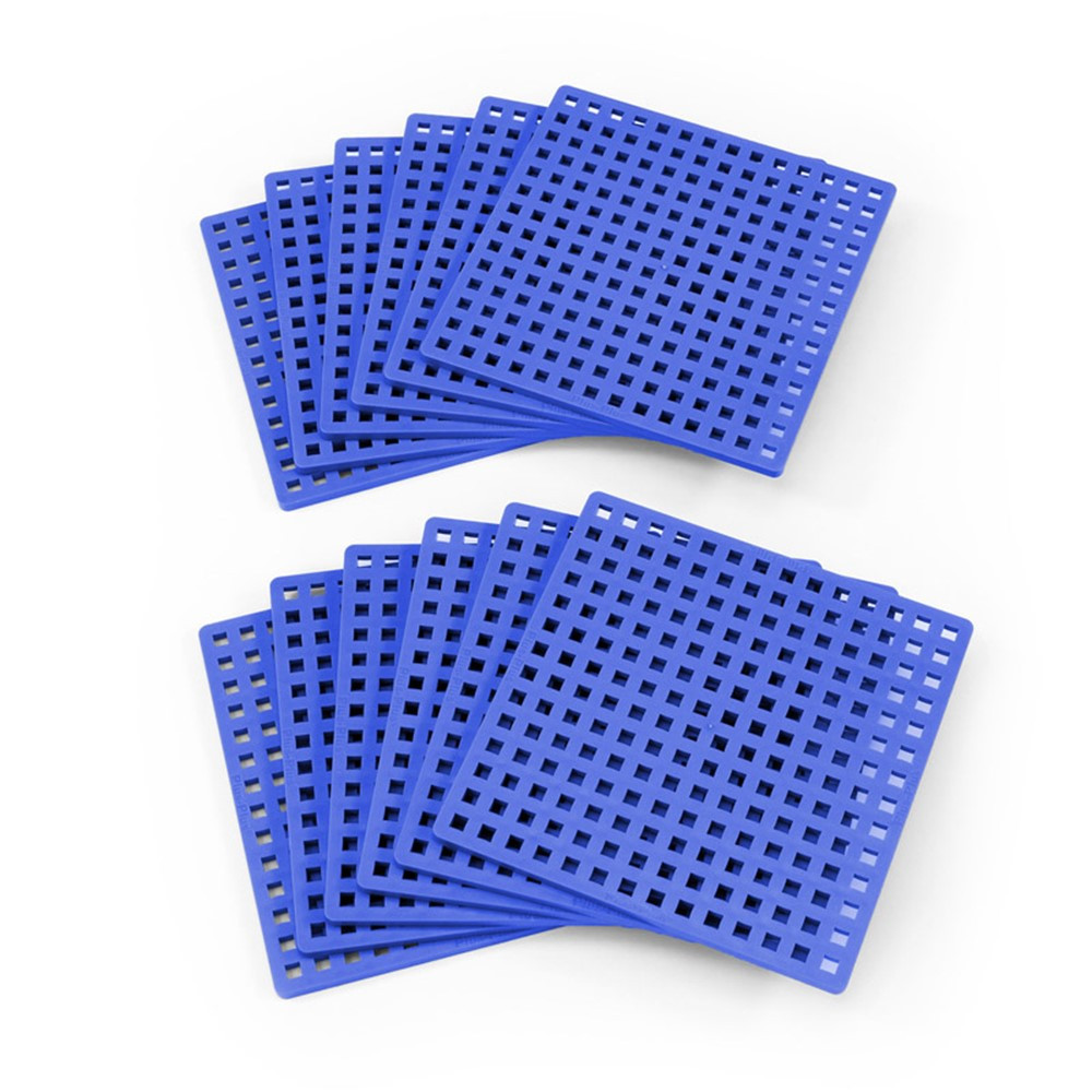 Plus-Plus Baseplates, Classroom Pack, Blue, Set of 12 - PLL03392 | Plus-Plus Usa | Blocks & Construction Play