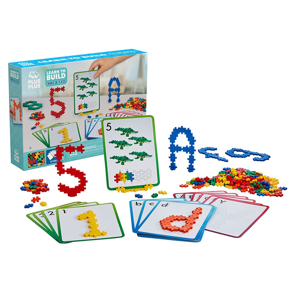 Learn to Build ABCs & 123s - PLL05099 | Plus-Plus Usa | Blocks & Construction Play