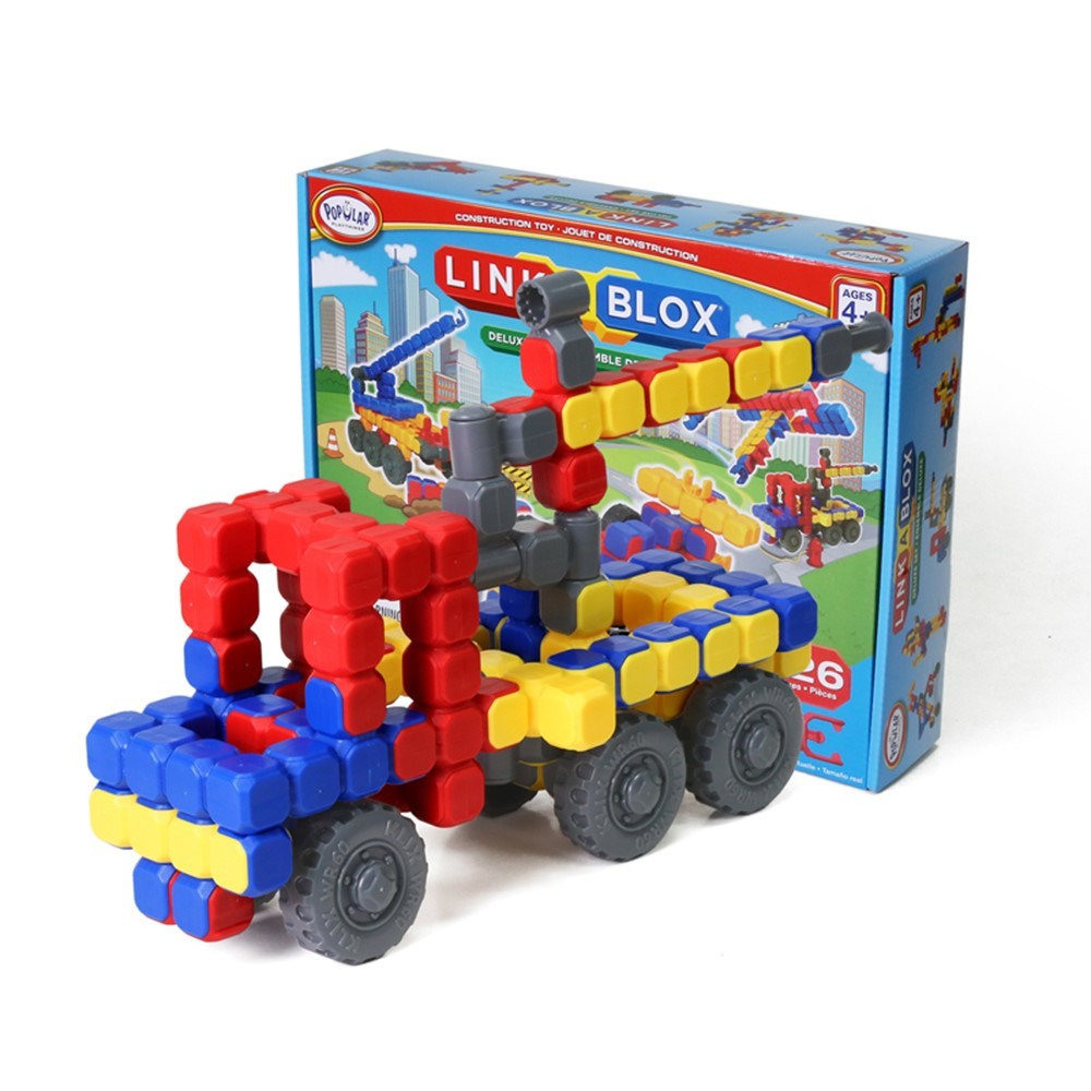 LinkaBLOX Deluxe, Building Set, 126 Pieces - PPY19201 | Popular Playthings | Blocks & Construction Play