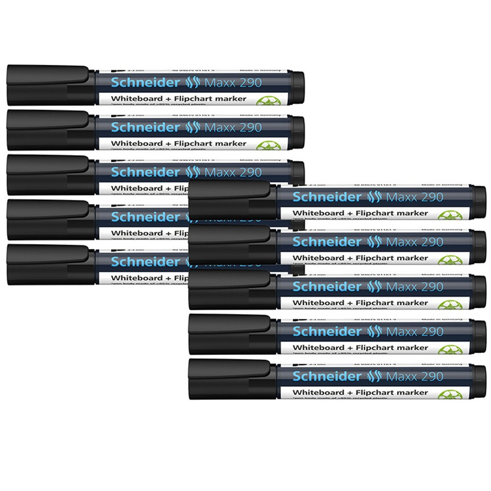 Maxx Whiteboard & Flipchart Markers, Black, Box of 10 - PSY12900110 | Rediform Inc | Markers