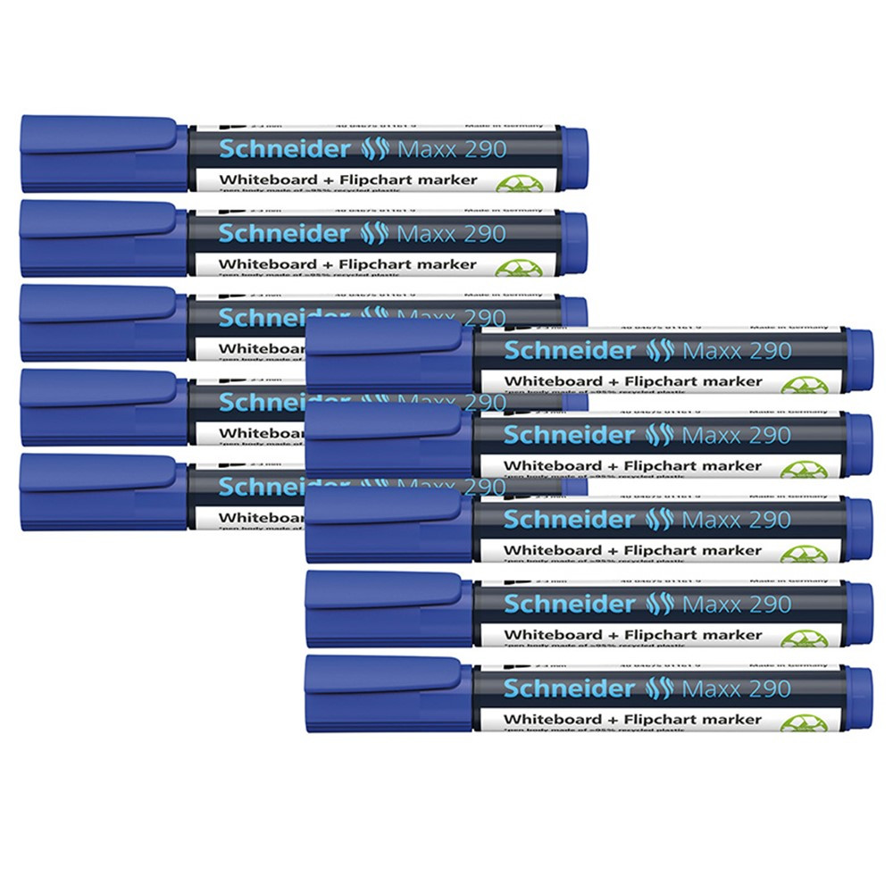 Maxx Whiteboard & Flipchart Markers, Blue, Box of 10 - PSY12900310 | Rediform Inc | Markers