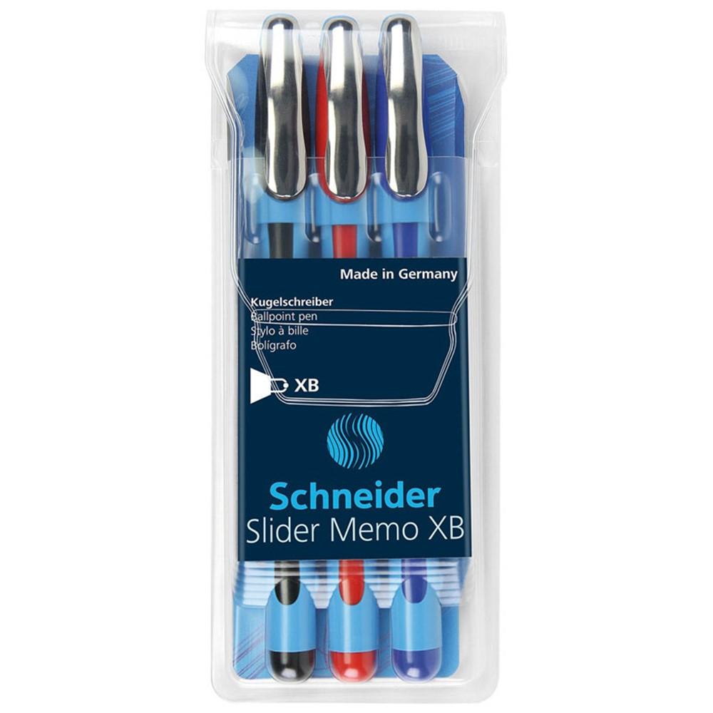 Slider Memo Ballpoint Pen, Viscoglide Ink, 1.4 mm, 3-Color Assortment - PSY150293 | Rediform Inc | Pens