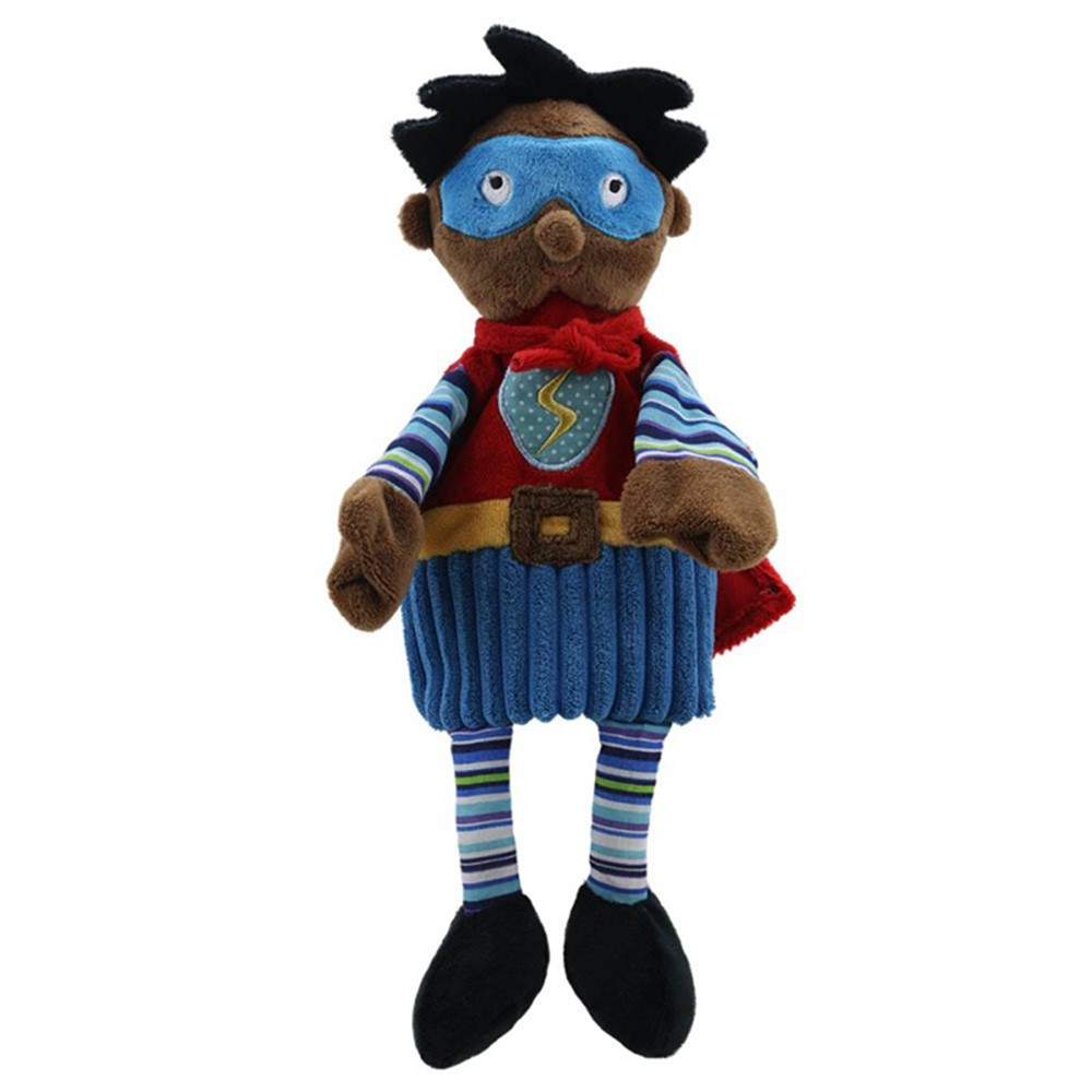 Story Telling Puppet, Superhero (Dark Skin) - PUC001919 | The Puppet Company | Puppets & Puppet Theaters
