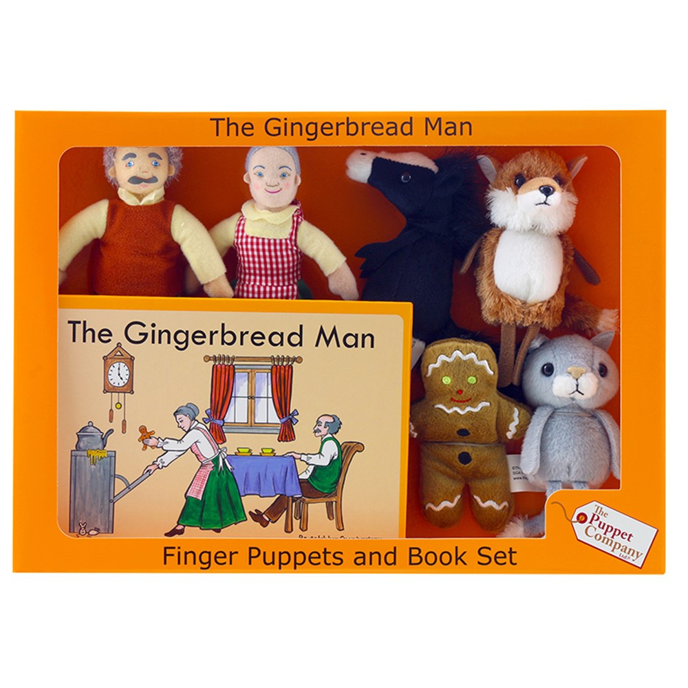 The Gingerbread Boy Finger Puppets and Book Set - PUC007907 | The Puppet Company | Puppets & Puppet Theaters