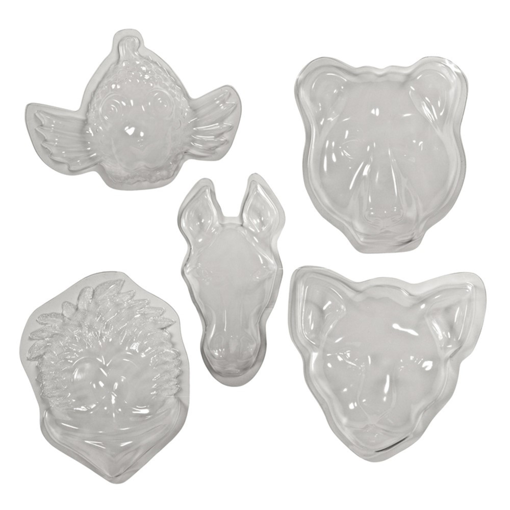 Animal Face Forms, Pack of 5 - R-52007 | Roylco Inc. | Paper Mache