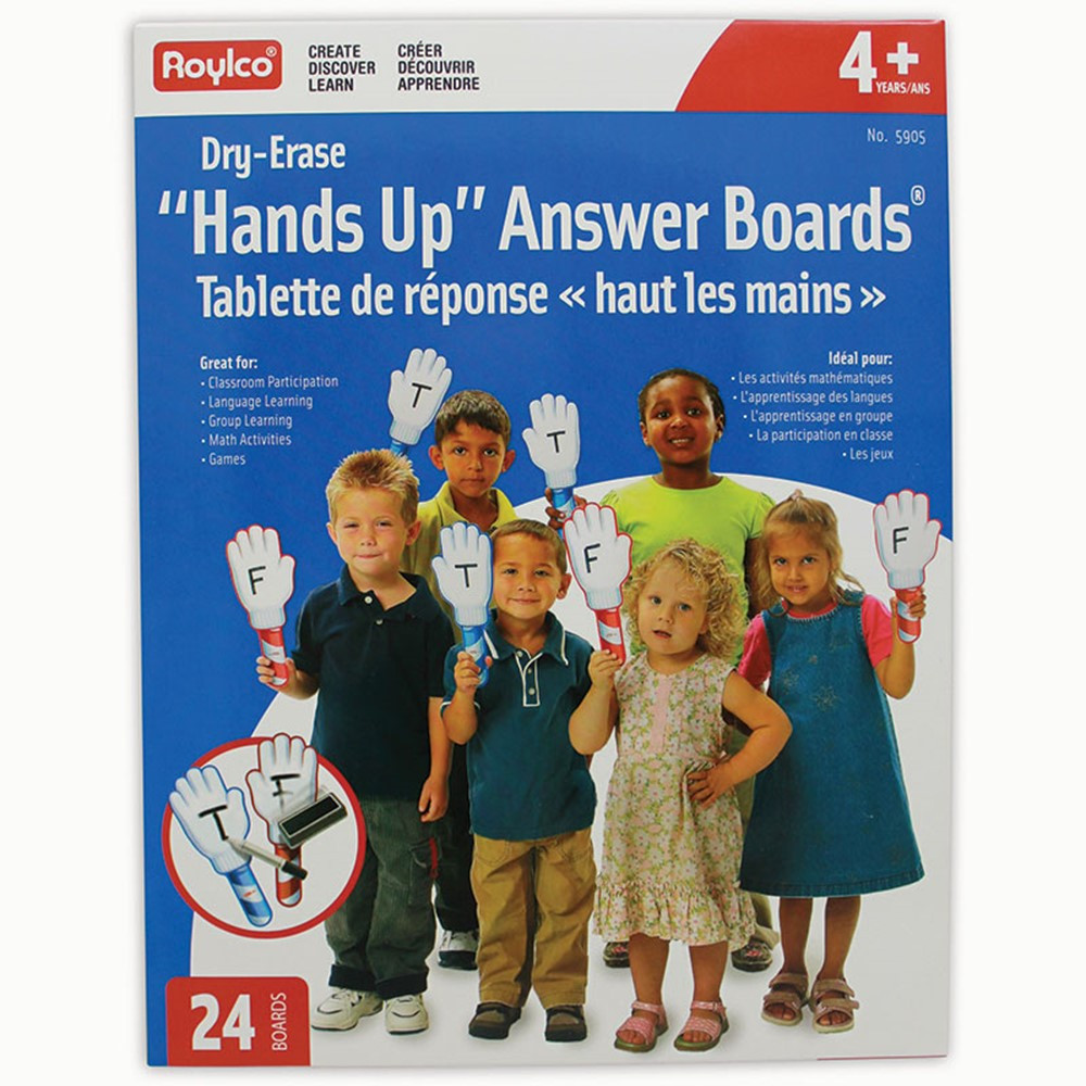 R-5905 - Hands Up Dry Erase Answer Boards in Dry Erase Boards