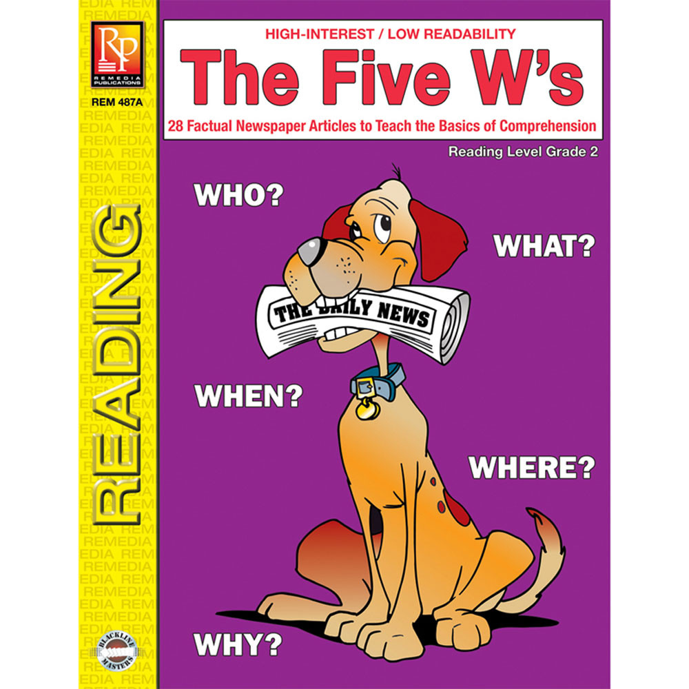 REM487A - The 5 Ws 2Nd Gr Reading Level in Comprehension