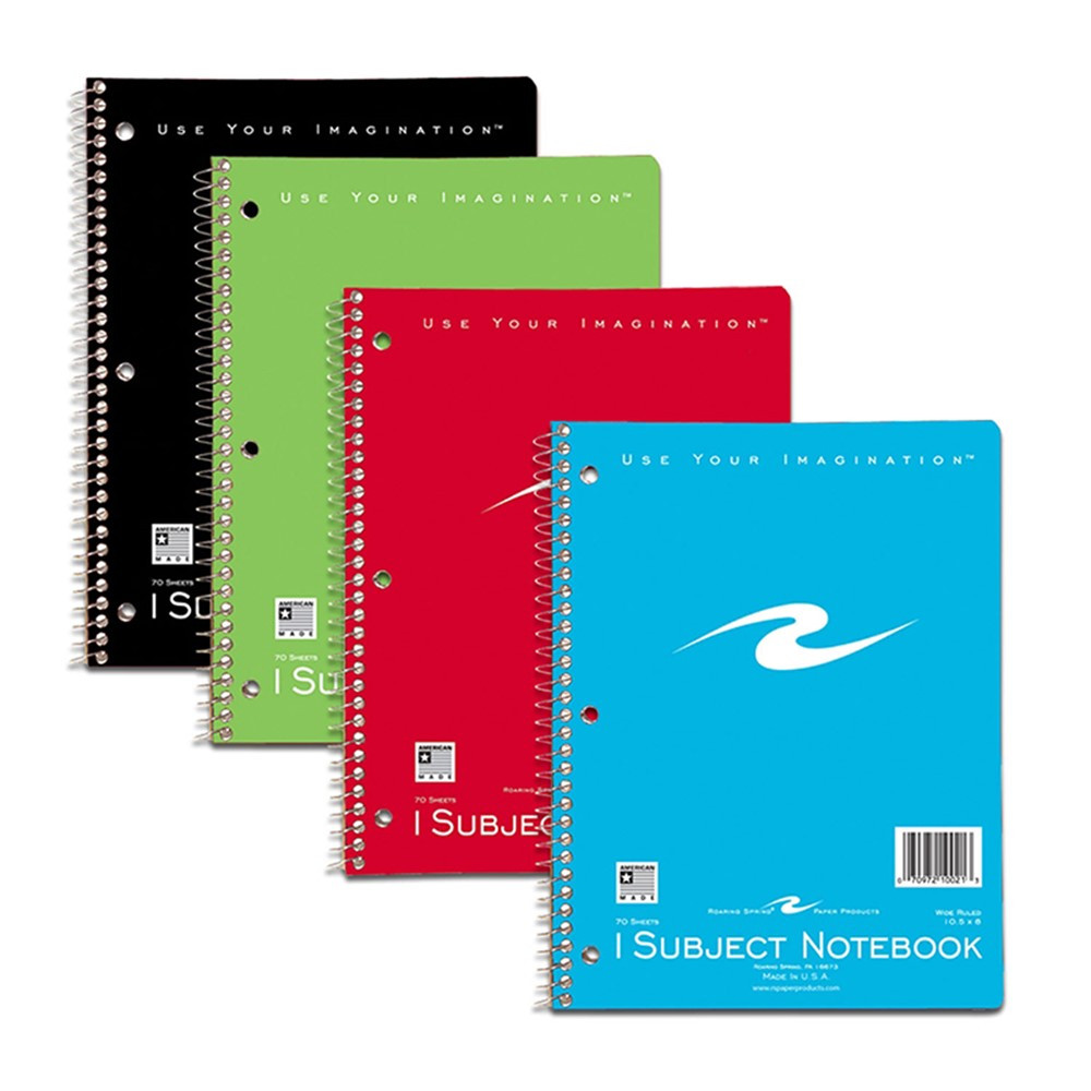 ROA10021 - Spiral Notebook 1 Subject 70 Pages in Note Books & Pads