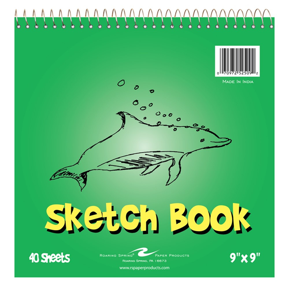 Kid's Sketch Book, 9" x 9", 40 Sheets - ROA52509 | Roaring Spring Paper Products | Sketch Pads