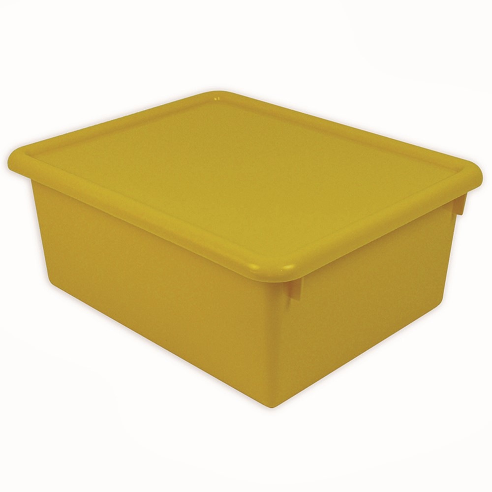 ROM16003 - Stowaway Yellow Letter Box With Lid 13 X 10-1/2 X 5 in Storage Containers