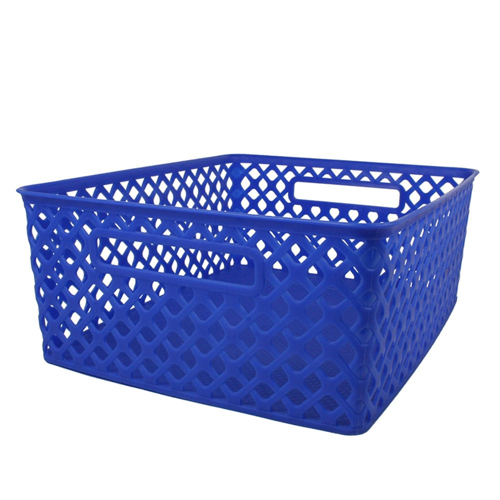 ROM74104 - Medium Blue Woven Basket in General