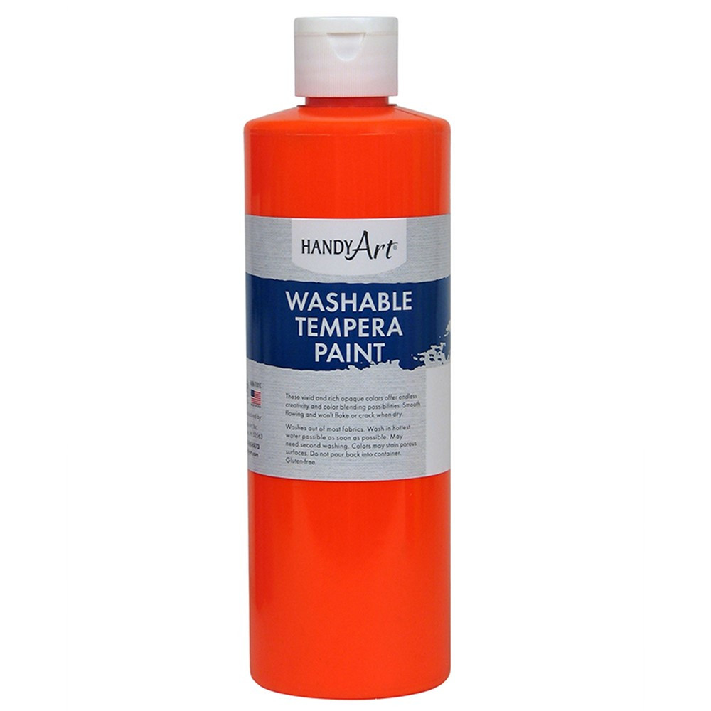 RPC211152 - Fluorescent Orange Tempera Paint Handy Art Washable in General