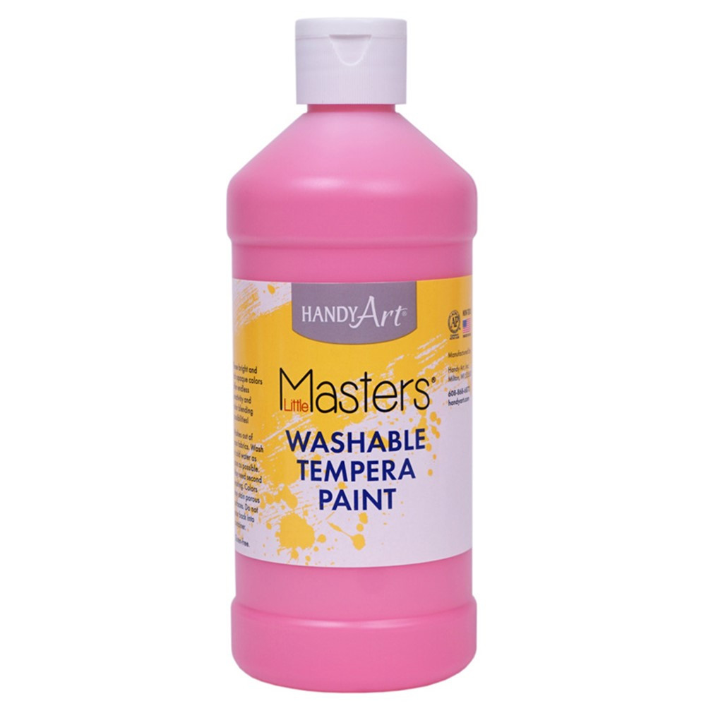 Little Masters Washable Tempera Paint Pint, Pink - RPC211722 | Rock Paint / Handy Art | Paint