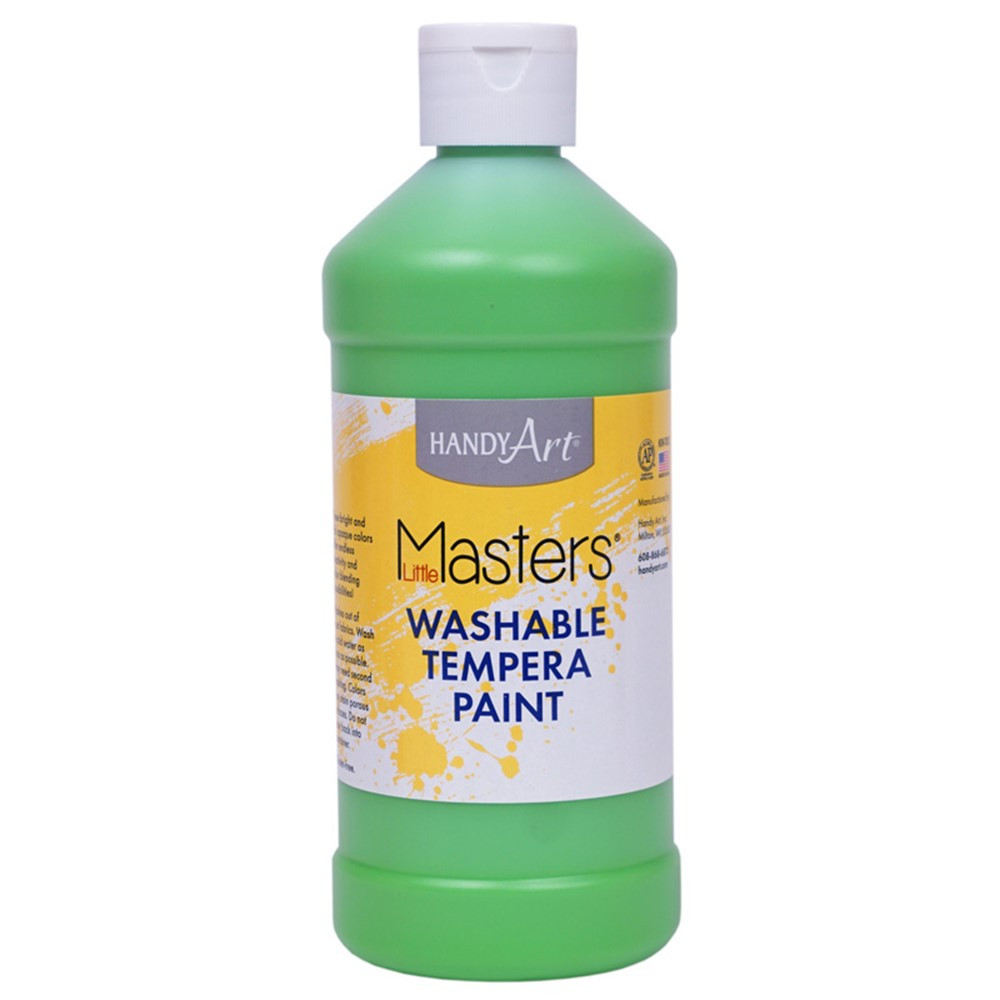 Little Masters Washable Tempera Paint Pint, Light Green - RPC211742 | Rock Paint / Handy Art | Paint