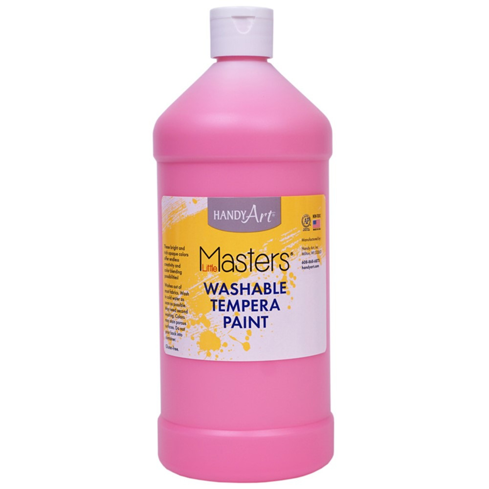 Little Masters Washable Tempera Paint Quart, Pink - RPC213722 | Rock Paint / Handy Art | Paint