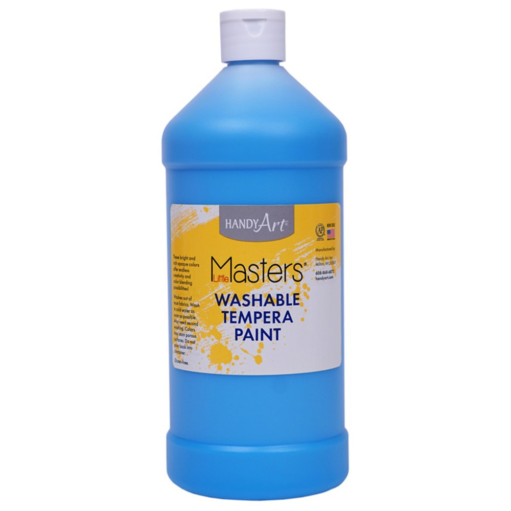 Little Masters Washable Tempera Paint Quart, Light Blue - RPC213732 | Rock Paint / Handy Art | Paint