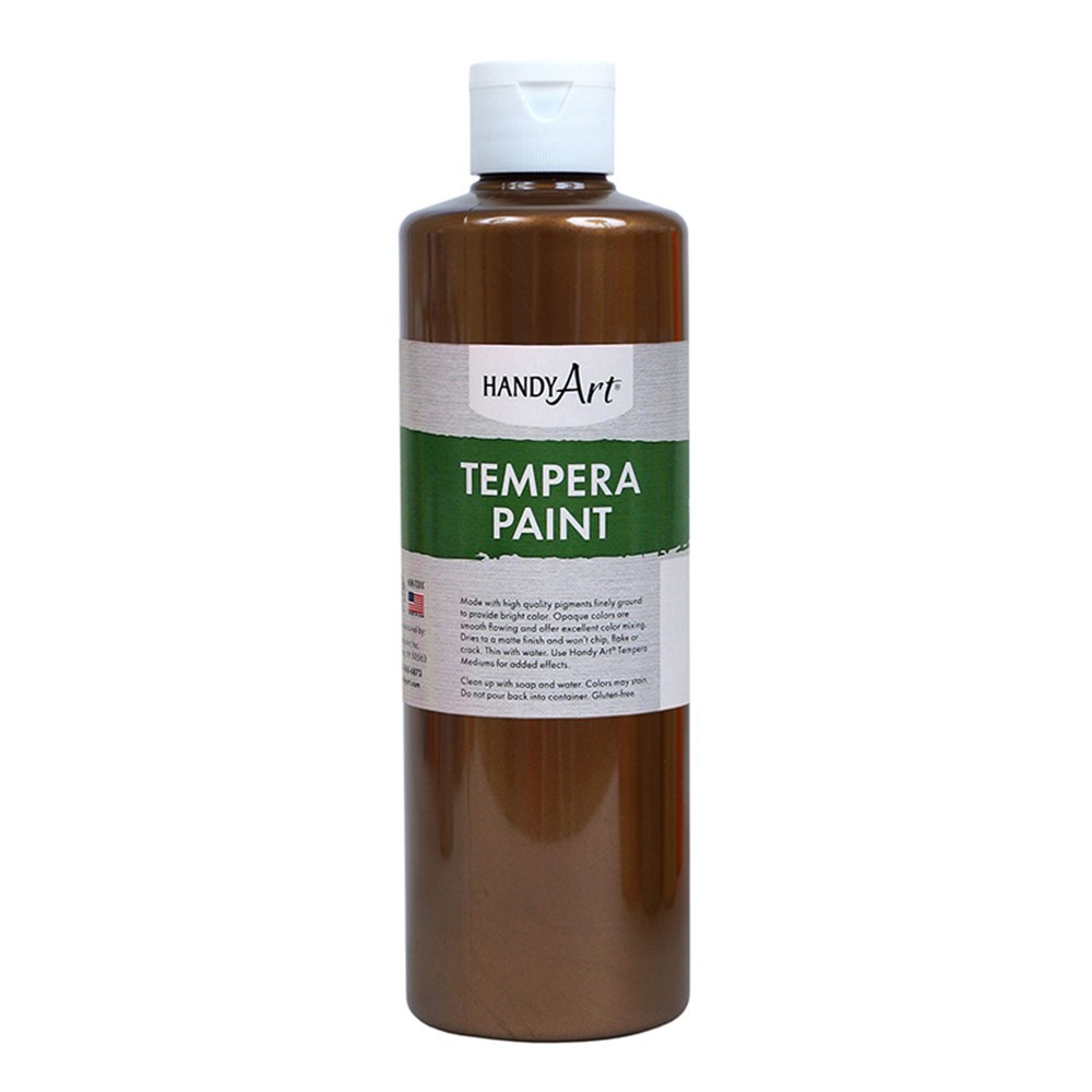 RPC231165 - 16Oz Bronze Metallic Tempera Paint Handy Art in Paint