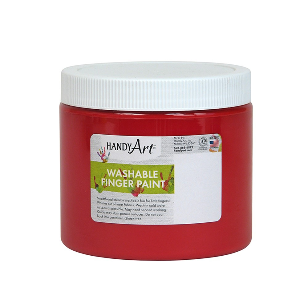RPC241020 - Handy Art Red 16Oz Washable Finger Paint in Paint