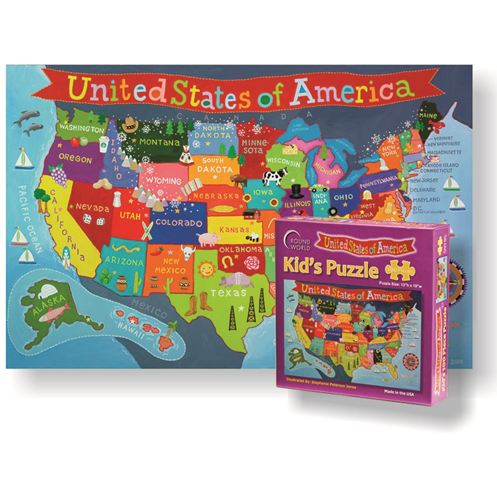 RWPKP02 - United States Jigsaw Puzzle For Kid in Puzzles