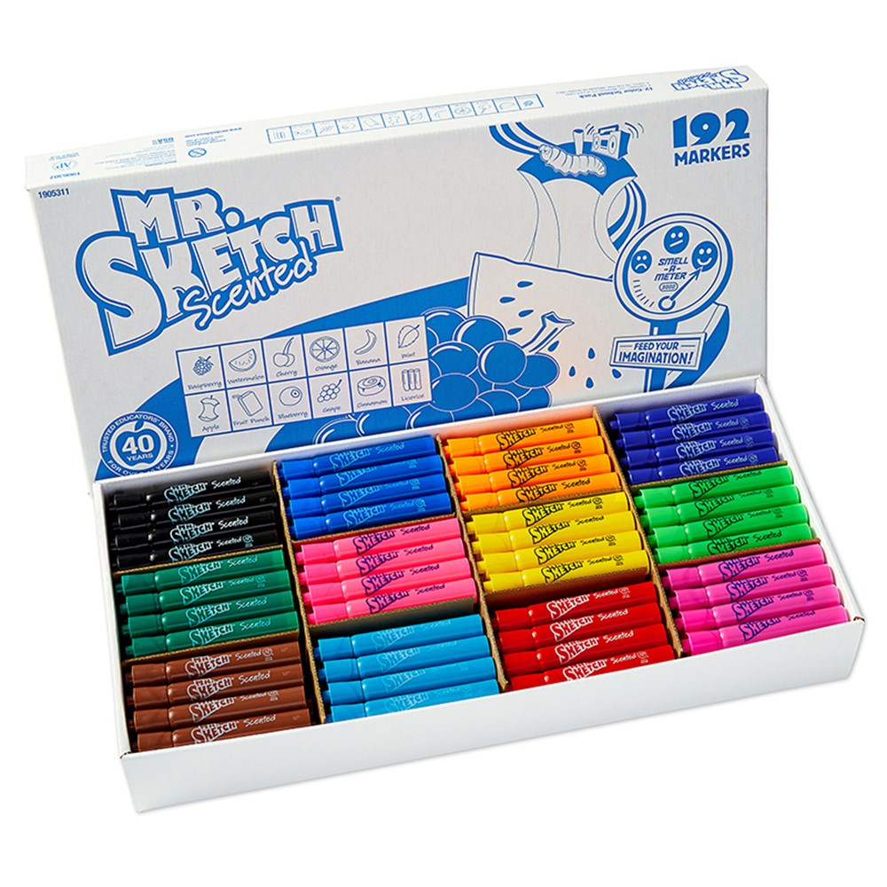 SAN1905311 - Mr Sketch Scented 192Ct Chisel Tip Markers in Markers