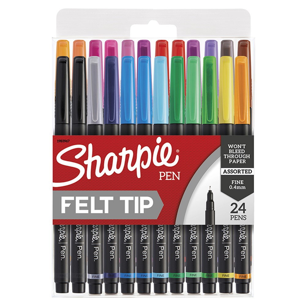Art Pens, Fine Point, Assorted Colors, 24 Count - SAN1983967 | Sanford L.P. | Pens