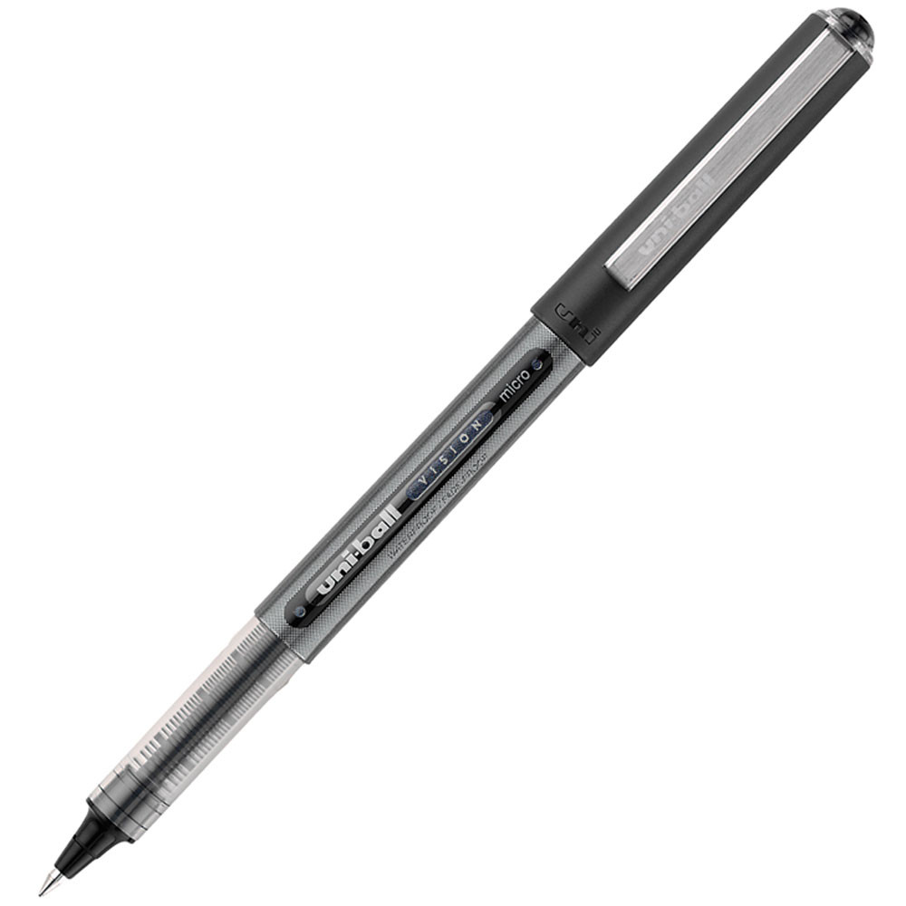 SAN60106 - Uni Ball Vision Roller Black Ball Pen Micro Point in Pens