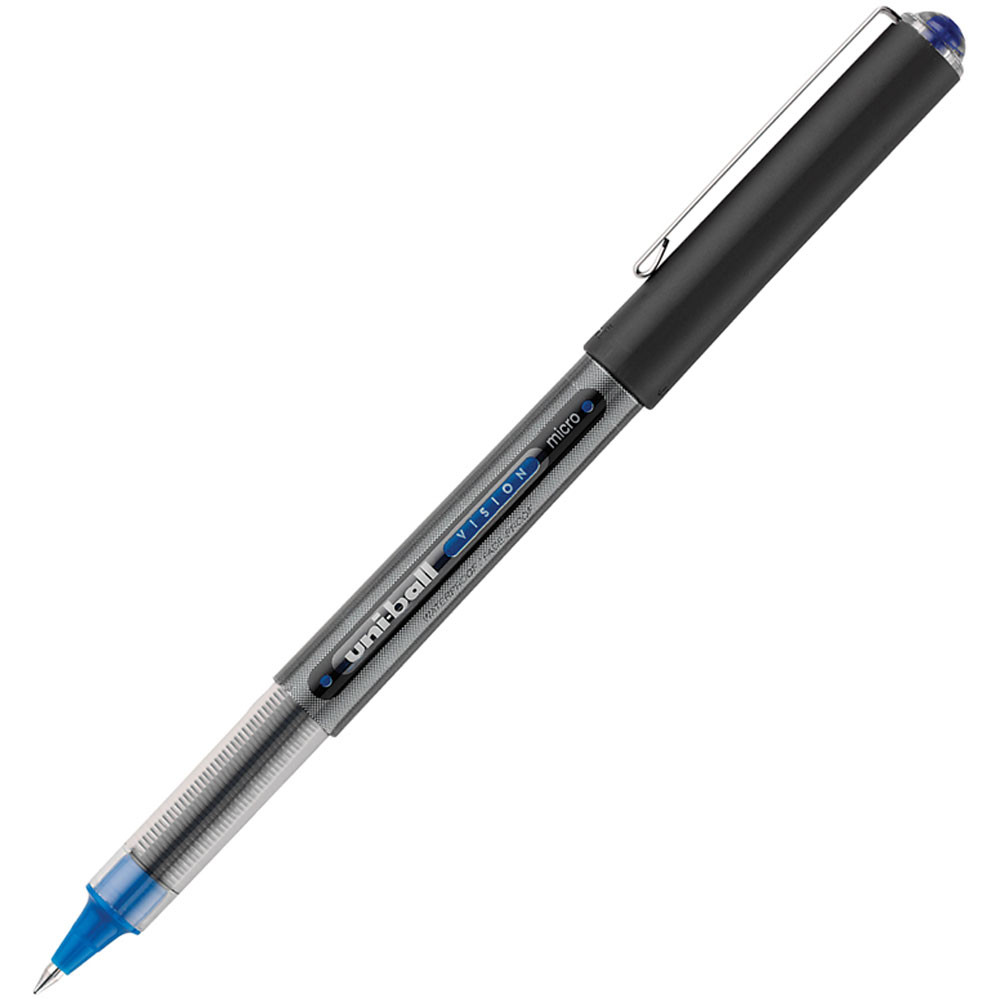 SAN60108 - Uni Ball Vision Roller Blue Ball Pen Micro Point in Pens