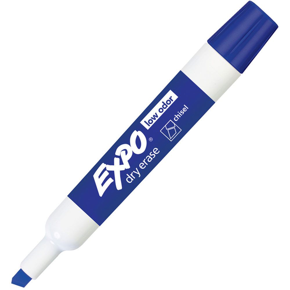SAN80003 - Expo 2 Low Odor Dry Erase Marker Chisel Tip Blue in Markers