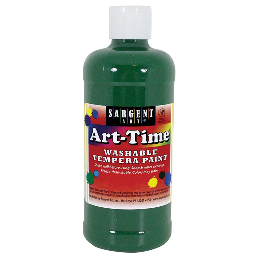 SAR173466 - Green Art-Time Washable Paint 16 Oz in Paint