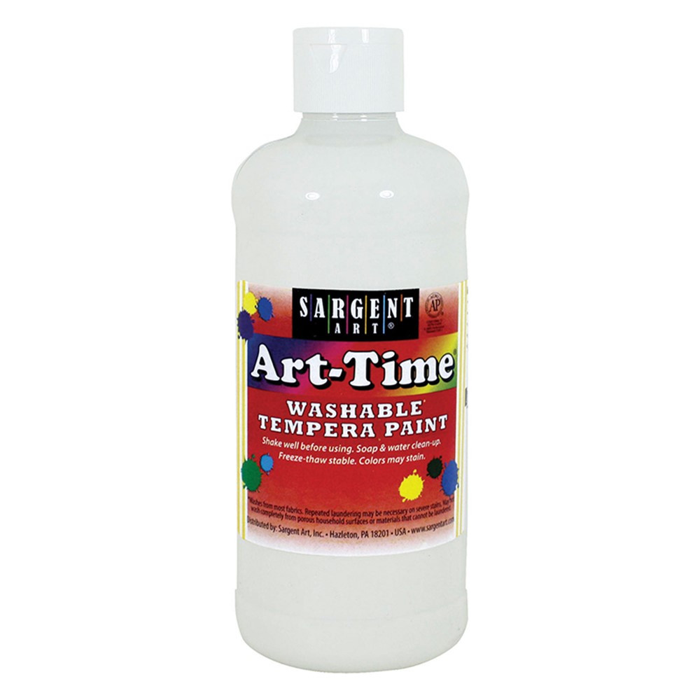 SAR173496 - White Art-Time Washable Paint 16 Oz in Paint
