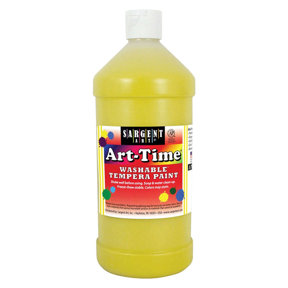 SAR173502 - Yellow Art-Time Washable Paint 32Oz in Paint