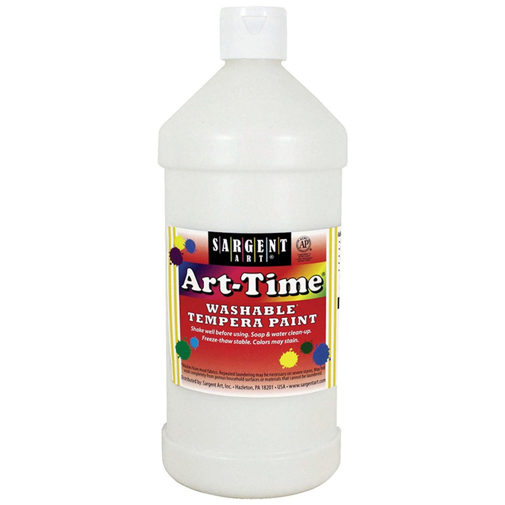 SAR173596 - White Art-Time Washable Paint 32 Oz in Paint