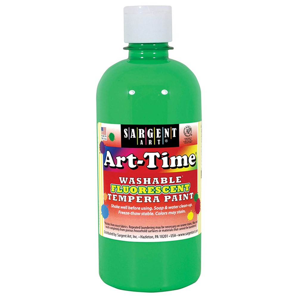 SAR174766 - Arttime Fluorescent Paint 16 Oz Grn in Paint