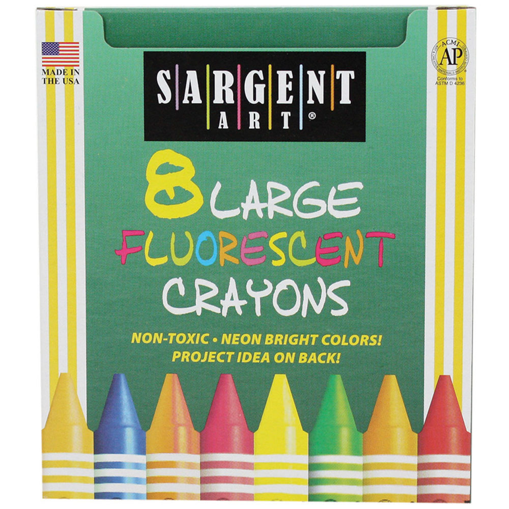 SAR220551 - Crayons Fluorescent Large 8 Colors in Crayons