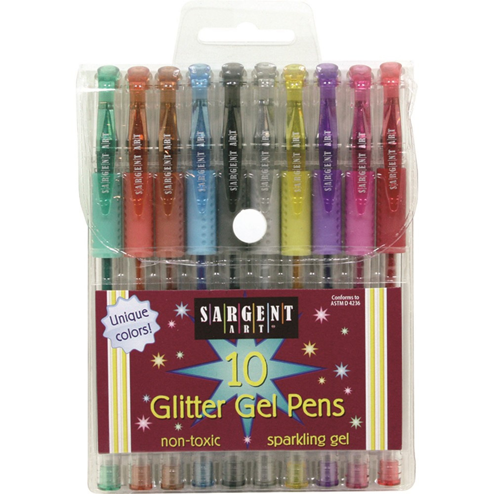 SAR221501 - 10Ct Glitter Gel Pen in Pens