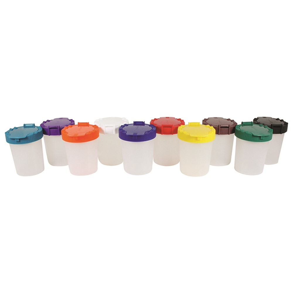 SAR221610 - 10Ct No Spill Paint Cup Assortment In Bag in Paint Accessories