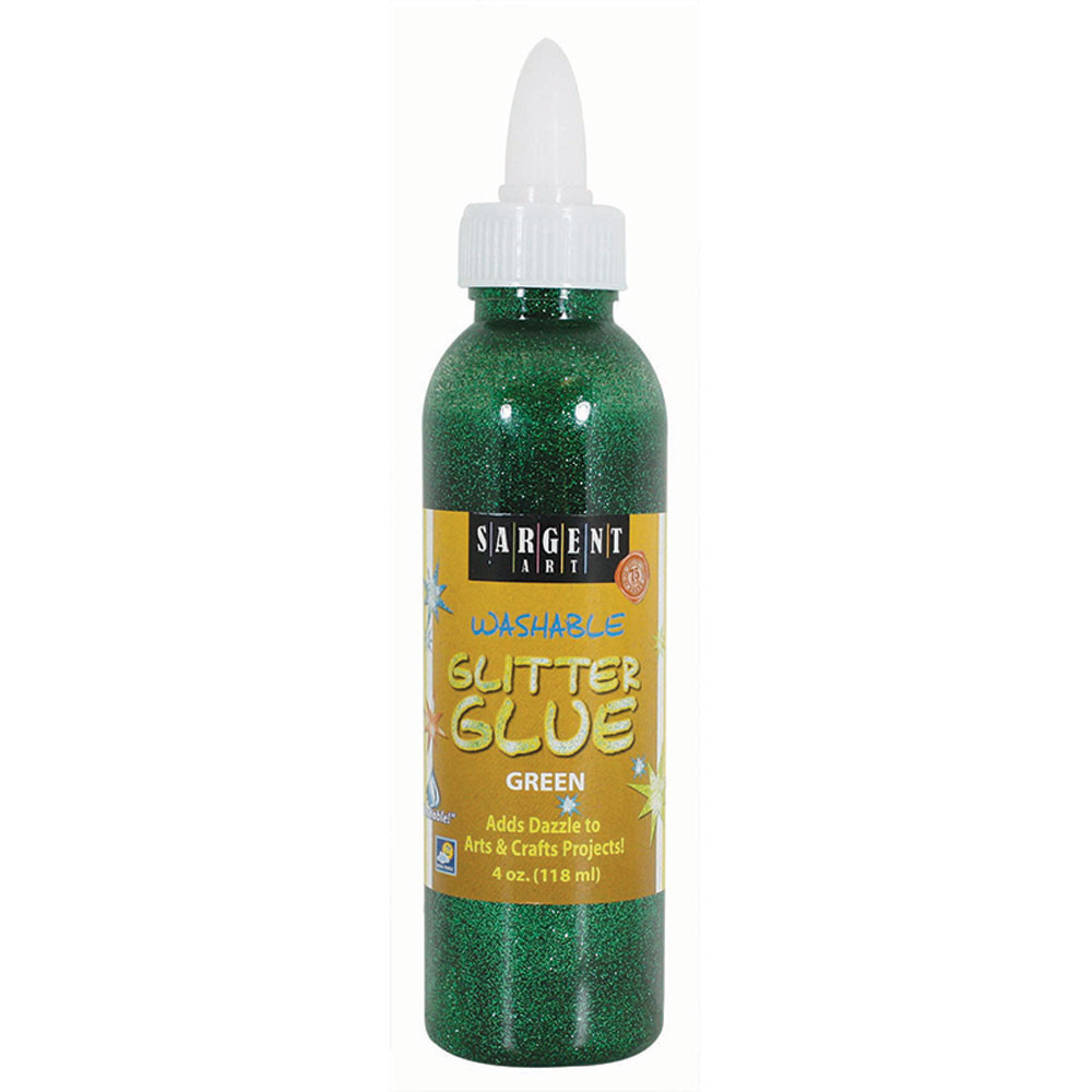SAR221866 - 4Oz Glitter Glue - Green in Glitter