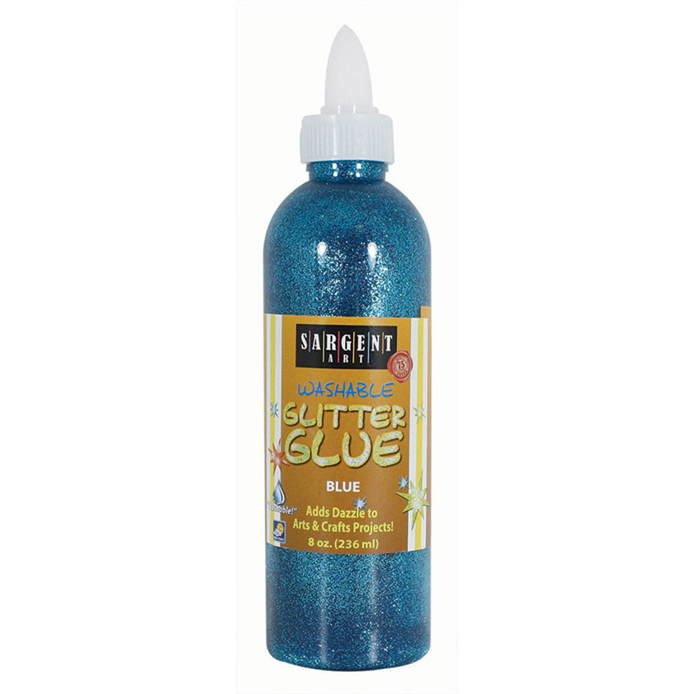SAR221950 - 8Oz Glitter Glue - Blue in Glitter
