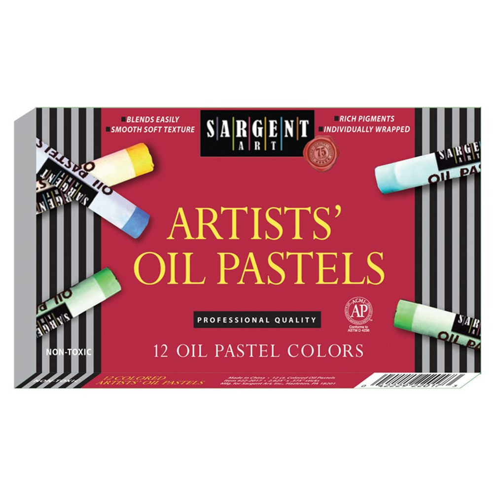 SAR222017 - Sargent 12Ct Regular Oil Pastels in Pastels
