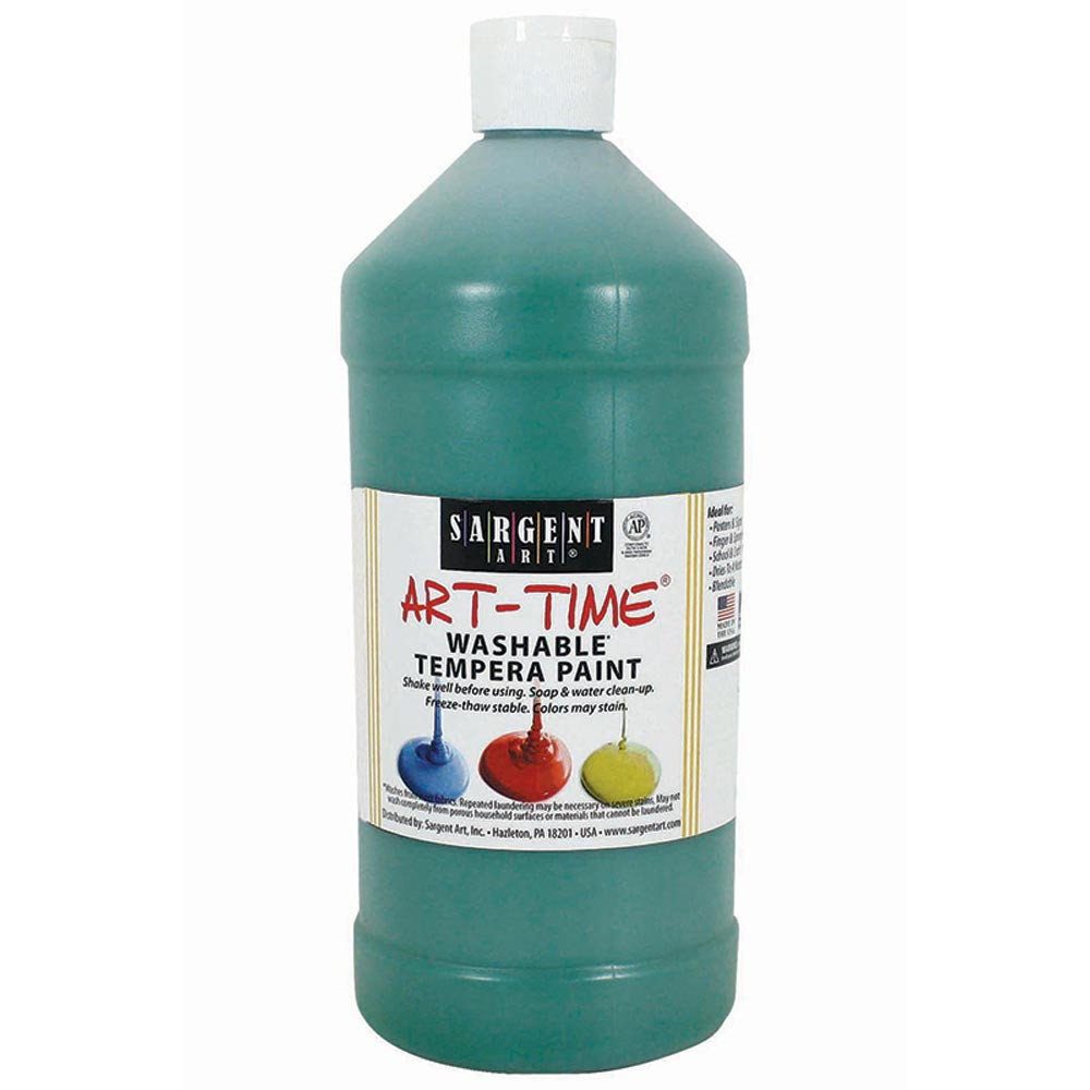 SAR223566 - Green Washable Tempera Paint 32Oz in Paint