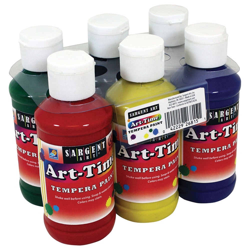 SAR226815 - Art Time 4Oz Tempera 6St Primary Colors in Paint