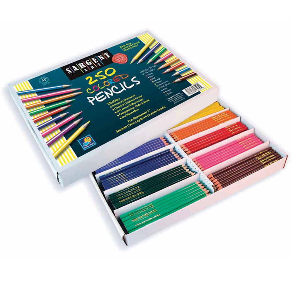 SAR227200 - Sargent Art Colored Pencils 250/Pk in Colored Pencils